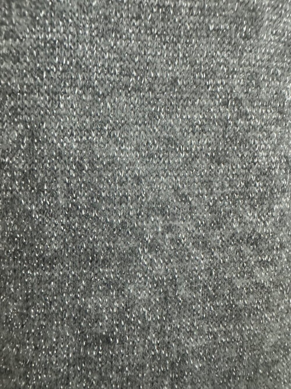 Talbots Tie Back Smocked Top Gray‎ Silver Shimmer Metallic Knit Size XL Shirt - Picture 8 of 10
